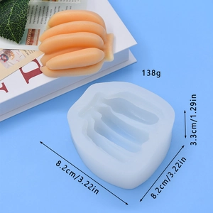 Bananen-Silikonform für DIY-Backen und Kuchendekoration mit realistischer Textur