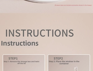 Step-by-step instruction guide for using the multi-layer orthodontic retainer storage box