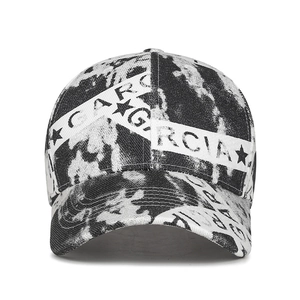 Casquette de baseball graffiti noir et blanc avec broderie Garcia et étoile