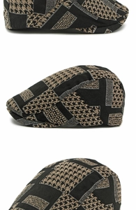 Λεπτομέρεια από vintage μοτίβο houndstooth και ύφασμα ζακάρ στο ρετρό καπέλο
