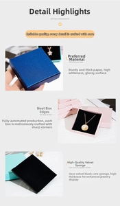 Close-up of premium paper texture and high-density velvet sponge lining in jewelry box