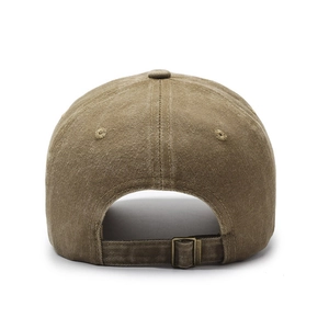 Casquette de baseball en coton lavé respirant avec broderie et boucle en métal réglable