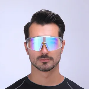 Cycling Sunglasses Large Frame PC UV400 Windproof Outdoor Sports Mirrored Colorful Goggles For Men Women
