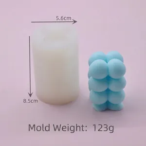 DIY bubble cube silicone mold for scented candles and decorative plaster crafts
