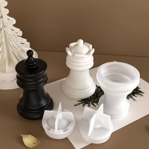 3D schaakstuk siliconen mal set voor DIY hars opbergpotten en handgemaakte kunst