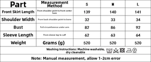 Size chart and care instructions for the summer mesh splice pleated long dress