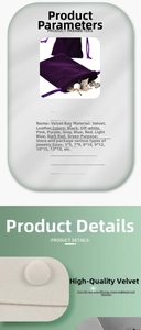 Detailed macro view of the premium microfiber jewelry pouch texture with snap closure