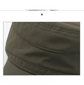 Dettaglio della lavorazione a doppia cucitura rinforzata sul cappello militare verde oliva