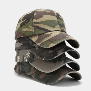 Camouflage Baseball Cap Cotton Breathable Sun Protection Outdoor Adventure Vintage Tactical Adjustable Hat For Men Women