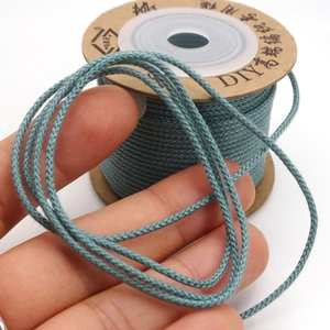 Blue-green 1.5mm non-elastic cotton mambo thread for DIY beaded necklace weaving