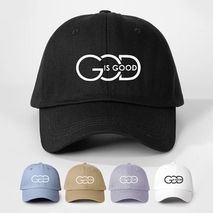 God Is Good Print Baseball Cap Polyester Adjustable Sun Protection Curved Brim Outdoor Sports Hat