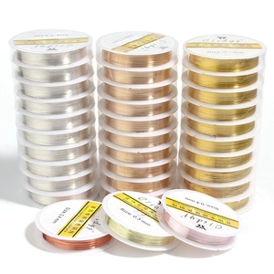 DIY jewelry copper wire assortment in gold and silver finishes, 0.3mm and 0.4mm wire diameters