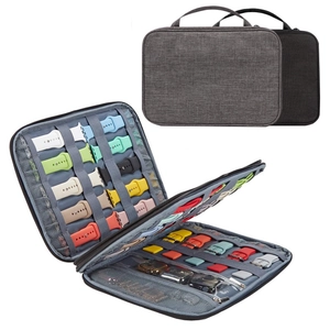 Portable Watch Band Storage Bag Oxford Cloth Multi-Slot Smartwatch Strap Organizer Case Electronic Accessories Travel Carry Bag