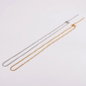 Hip hop curb chain necklaces in gold and silver finish with lobster clasp closure
