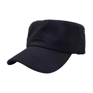 Detail of black cadet cap featuring ripstop texture fabric and metal side air eyelet