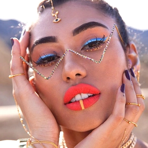 Monture De Lunettes Décoratives En Forme De W En Métal Avec Strass Sans Verres Pour Fête Cosplay Femme