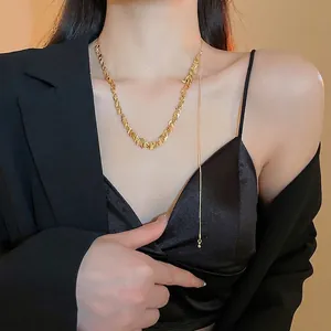 Collana Con Nappa A Spiga Di Grano Lega Metallico Forma Di Foglia Chic Catena Per Clavicola Per Donna Accessorio Elegante