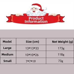Detailed size chart for Christmas tree desk lamps in small, medium, and large variants