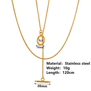 Collier chaîne serpent en acier inoxydable doré 18 carats avec fermoir à bascule OT