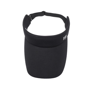 Visière de soleil noire avec broderie NY blanche et maille respirante pour le sport