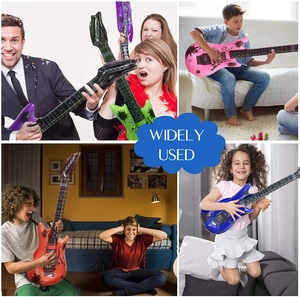 Inflatable PVC guitar toys in multiple colors for festive parties and music theme events