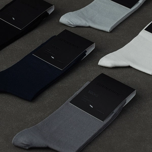 Breathable cotton silk blend mid-calf socks for men in various classic solid colors