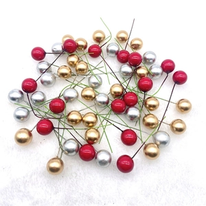 Artificial Christmas Berries Stems Foam Berry Picks For Holiday Tree Decoration DIY Wreath Garland Floral Arrangement Home Decor