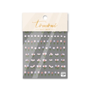 3D embossed tulip nail art stickers in various colors with a textured relief finish