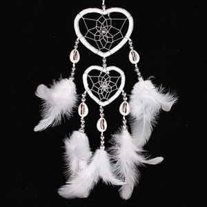 Handmade Feather Seashell Heart Dream Catcher Wall Hanging Decor Car Ornament Dreamcatcher Home Decoration Gift