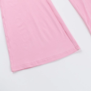 Detailed macro view of pink elastic fabric texture and high-quality double-stitched hem