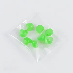 Mini green translucent PVC apple charms in 10g transparent bag for DIY crafts