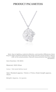 Detail of S925 sterling silver semi-circle pendant with specific size and weight parameters