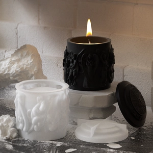 Stampo in silicone con angelo nordico per candele profumate e contenitori