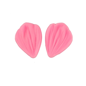 Set de moules en silicone feuille rose avec texture veinée pour décoration de gâteaux