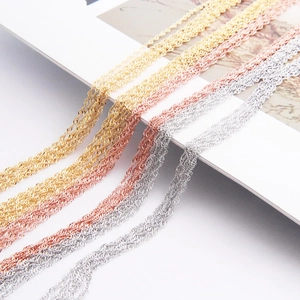 Elegant S925 sterling silver water wave necklaces in gold, rose gold, and silver finishes
