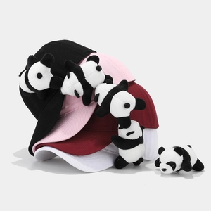Casquettes de baseball panda pour enfants en noir rose rouge blanc pour le soleil