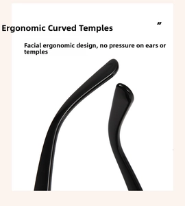 Ergonomic curved temple detail of oversized fashion sunglasses for comfortable wear