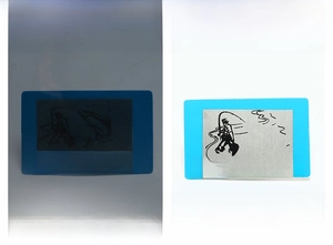 Polarized lens test card showing the fishing scene detail for sports cycling sunglasses