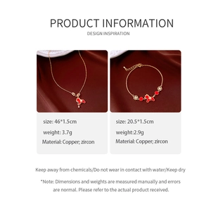 Spécifications détaillées de l'ensemble collier et bracelet dorés motif petit cheval