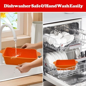 Dishwasher safe and hand washable orange silicone drip tray liner for Blackstone grill