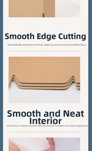 Detail of white kraft mailer box showing precision automated cutting and flat edges