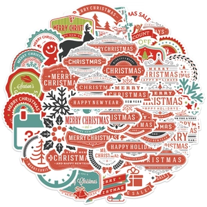 45pcs waterproof vintage Christmas graffiti stickers for luggage and guitar decoration
