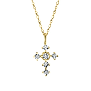 Collier Pendentif Croix en Argent Sterling 925 Élégant Zirconia Incrusté Bijoux Minimalistes pour Femmes Quotidien