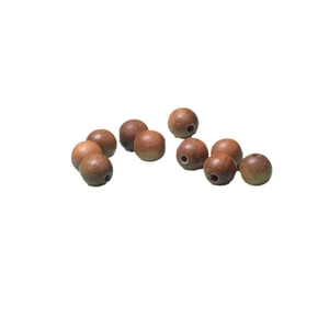 Handcrafted Argentine green sandalwood round beads with natural wood grain for DIY jewelry