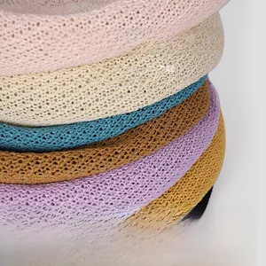Breathable hollow knit beret for women in multiple solid colors for summer style