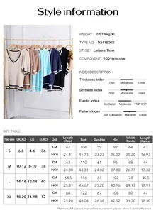 Detailed size chart for women V-neck sweater set with measurements in CM and INCH