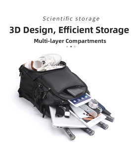 Waterproof sports backpack with large capacity storage for sneakers and tech gear