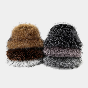 Chapeau Bob En Fausse Fourrure Pour Femmes Hiver Chaud Épais Peluche Chapeau Cloche Couleur Unie Élégant Accessoire Extérieur