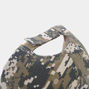 Unisex digital camouflage baseball cap featuring adjustable hook-and-loop strap
