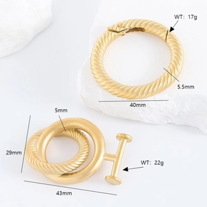 Französischer Vintage Sandgestrahlter 304 Edelstahl Taschenschnalle Geometrische Spirale Doppelring Metallschnalle Für Damen Handtasche DIY